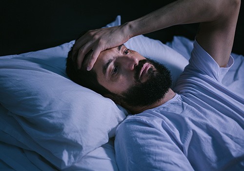 a man suffering from sleep apnea