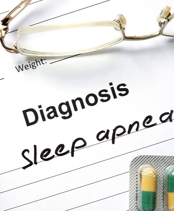 Document with sleep apnea diagnosis